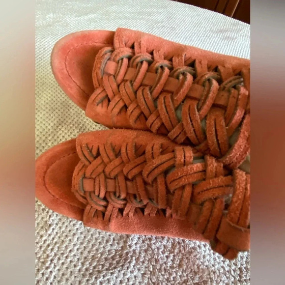 MICHAEL Michael Kors Westley Open Toe leather mule chunky heel platform Size 8 - Picture 9 of 10